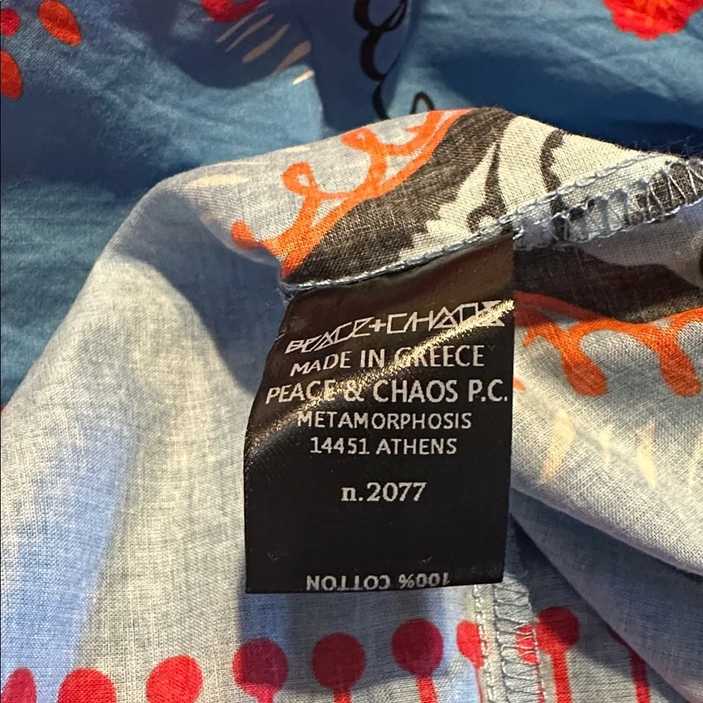Peace & Chaos fun cotton dress Greek designer - Picture 10 of 12